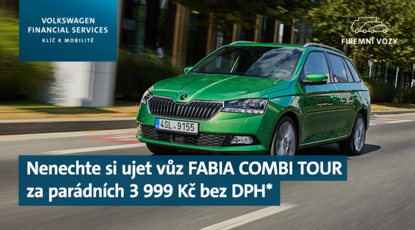 ŠKODA FABIA COMBI TOUR ZA SKVĚLÝCH 3 999 KČ